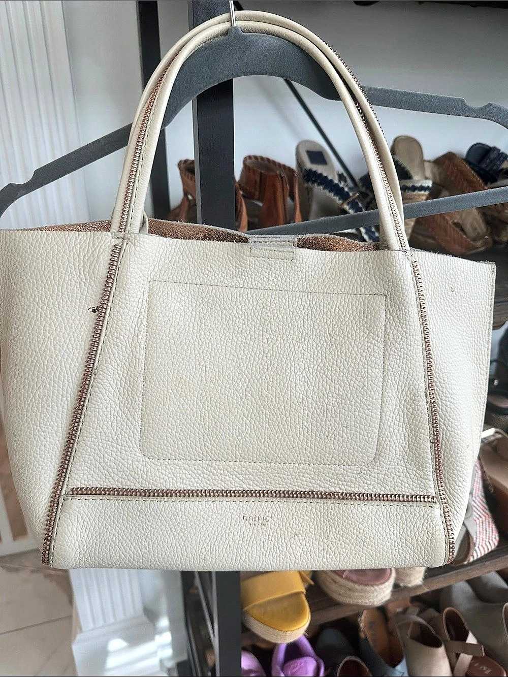 botkier Soho Tote Pebbled Leather in White